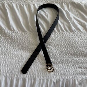 Forever 21 Elegant Black Belt with Gold Accents